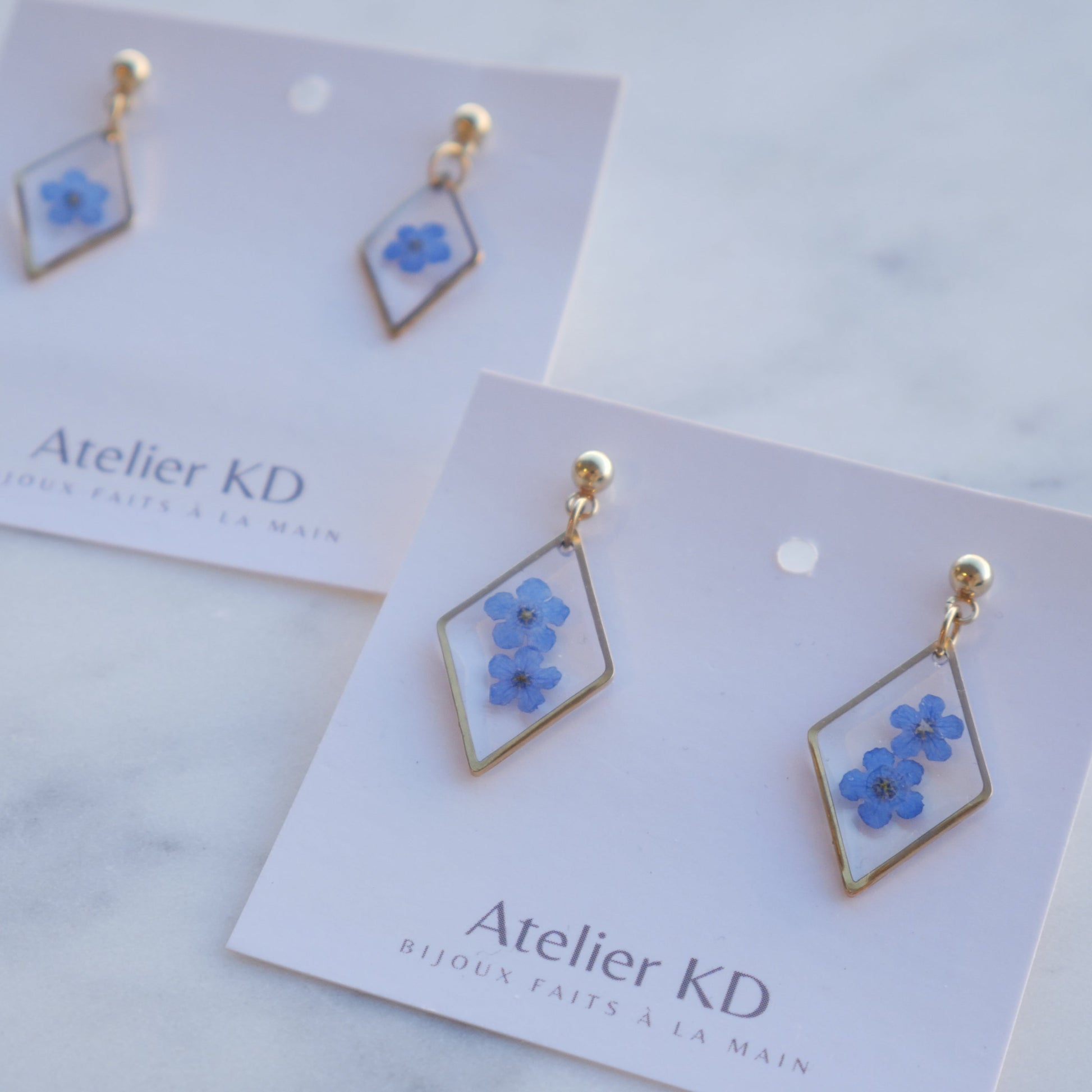 Boucles d’oreilles Mia - losange - Velora