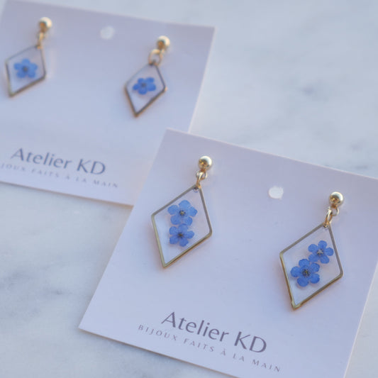 Boucles d’oreilles Mia - losange - Velora