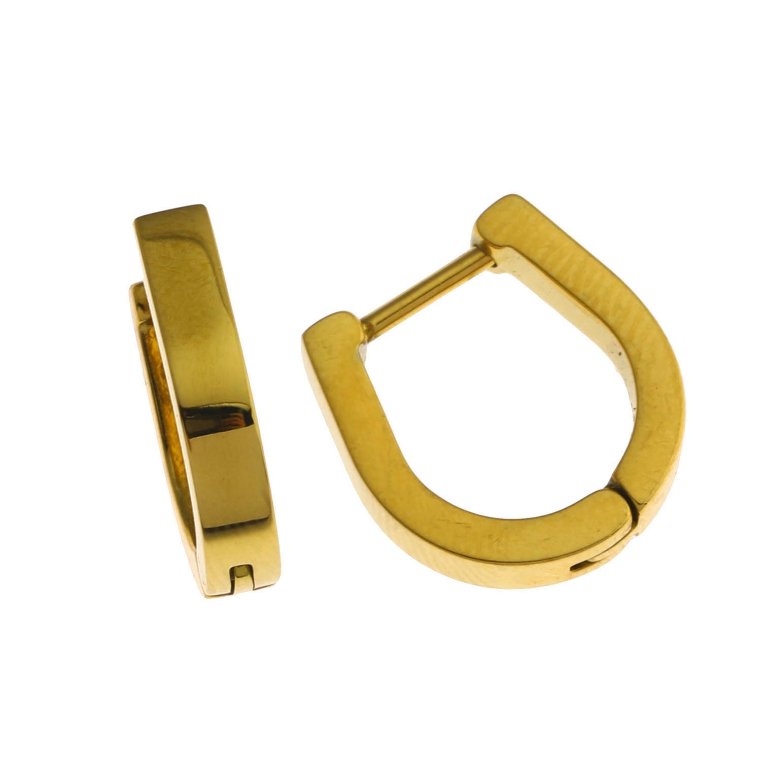 CADEO: 'Lucky' Horse-Shoe Shaped Contemporary Hoop Earrings - Velora Luxury Fashion