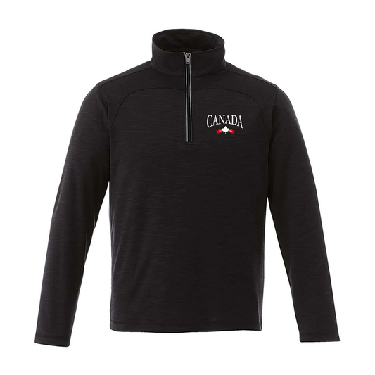 CANADA VARSITY EMBROIDERED PREMIUM ATHLETIC 1/4 ZIP (MENS) - Velora