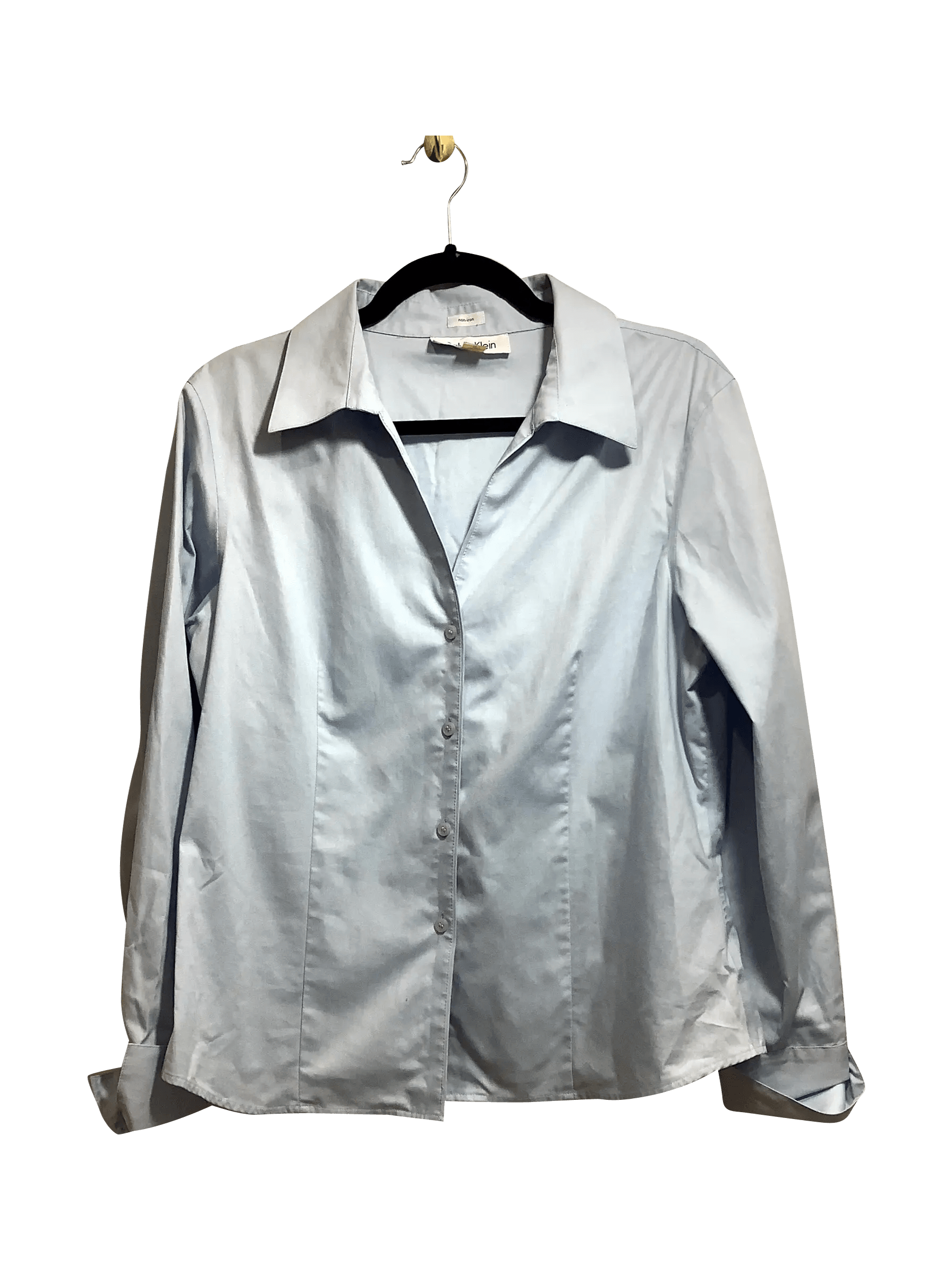 CALVIN KLEIN Regular fit Button-down Top in Blue - 12 - Velora