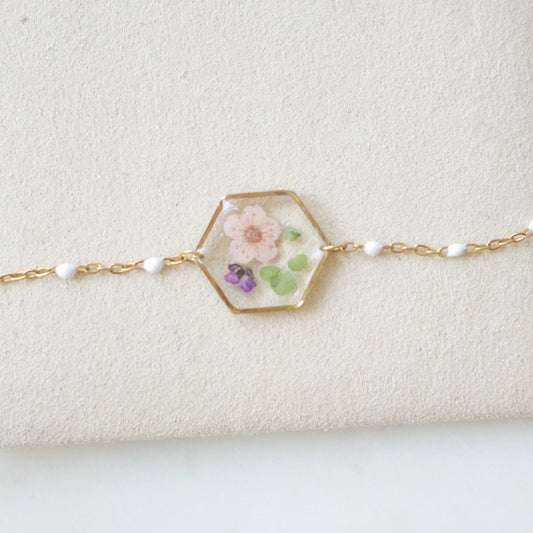 Bracelet Chloé rose - (moyen) - Velora