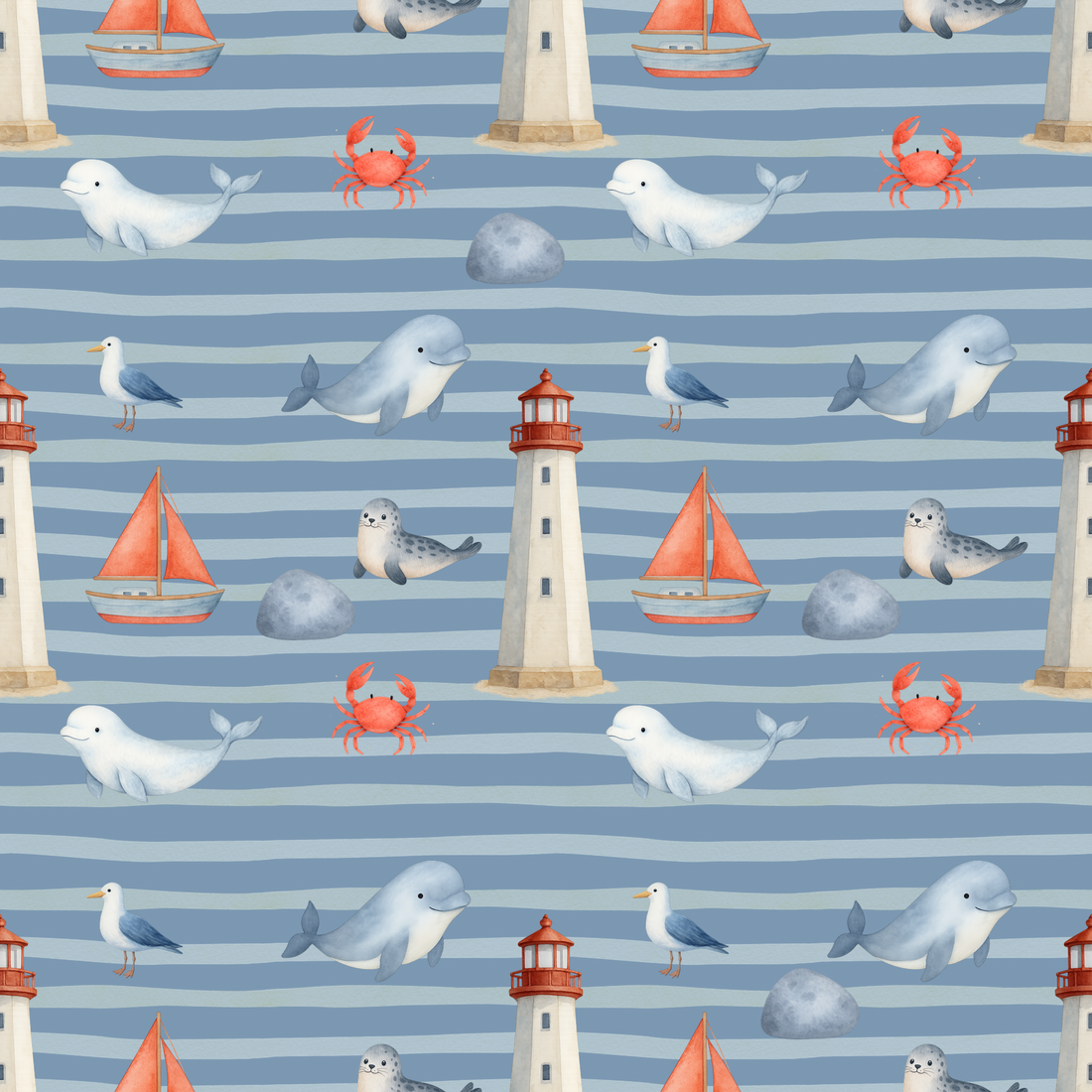 Couverture minky fleuve Saint-Laurent 🐋 moyenne