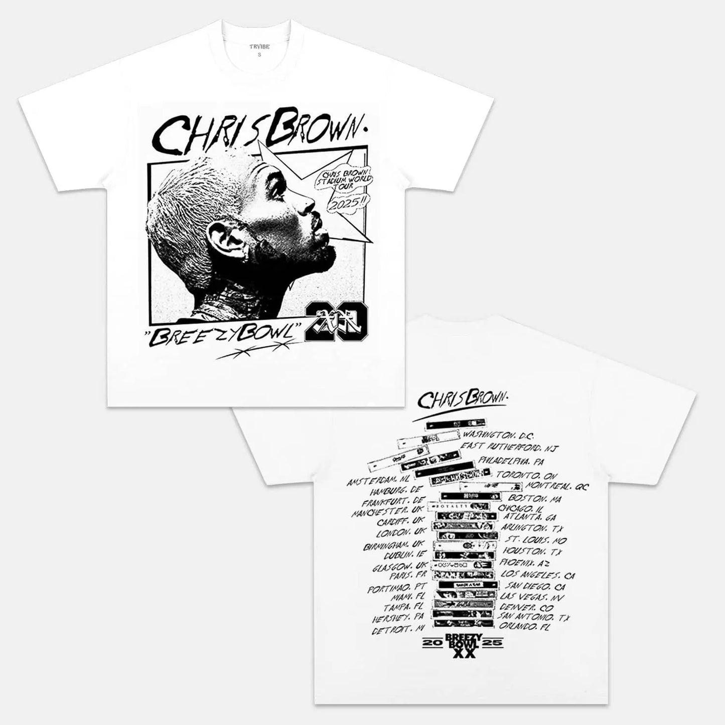 Chris Brown: Breezy Bowl Tour Tee V5 - Velora