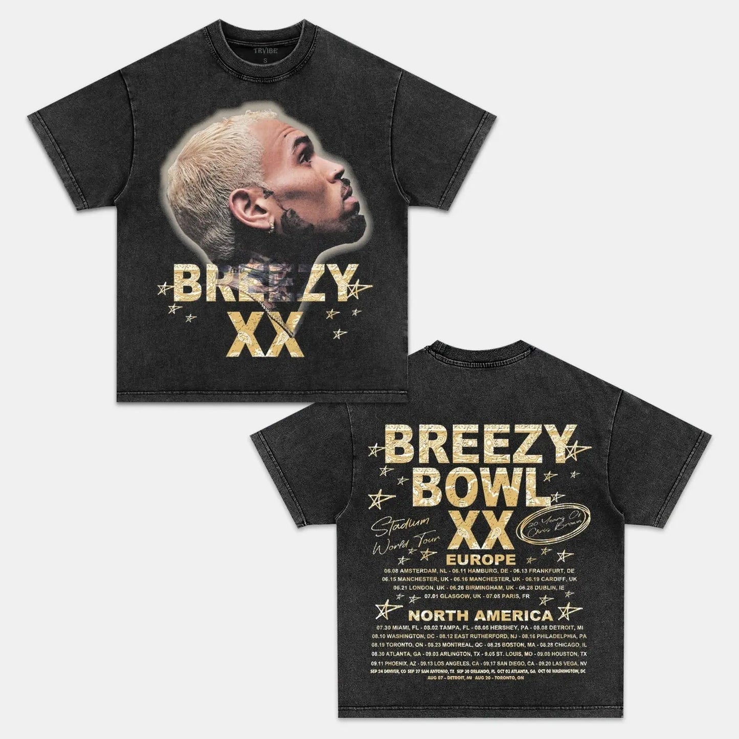 Chris Brown: Breezy Bowl Tour Tee V4 - Velora