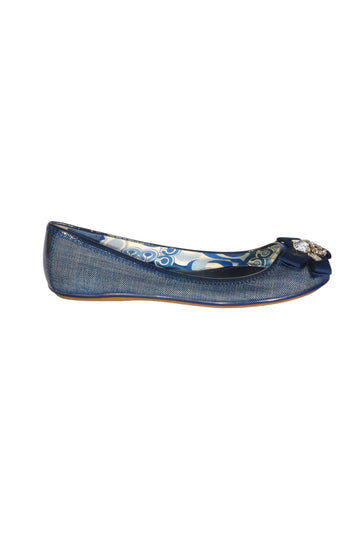 COACH Women Flat Shoes Regular fit in Blue - 6.5 - Velora Luxury Fashion