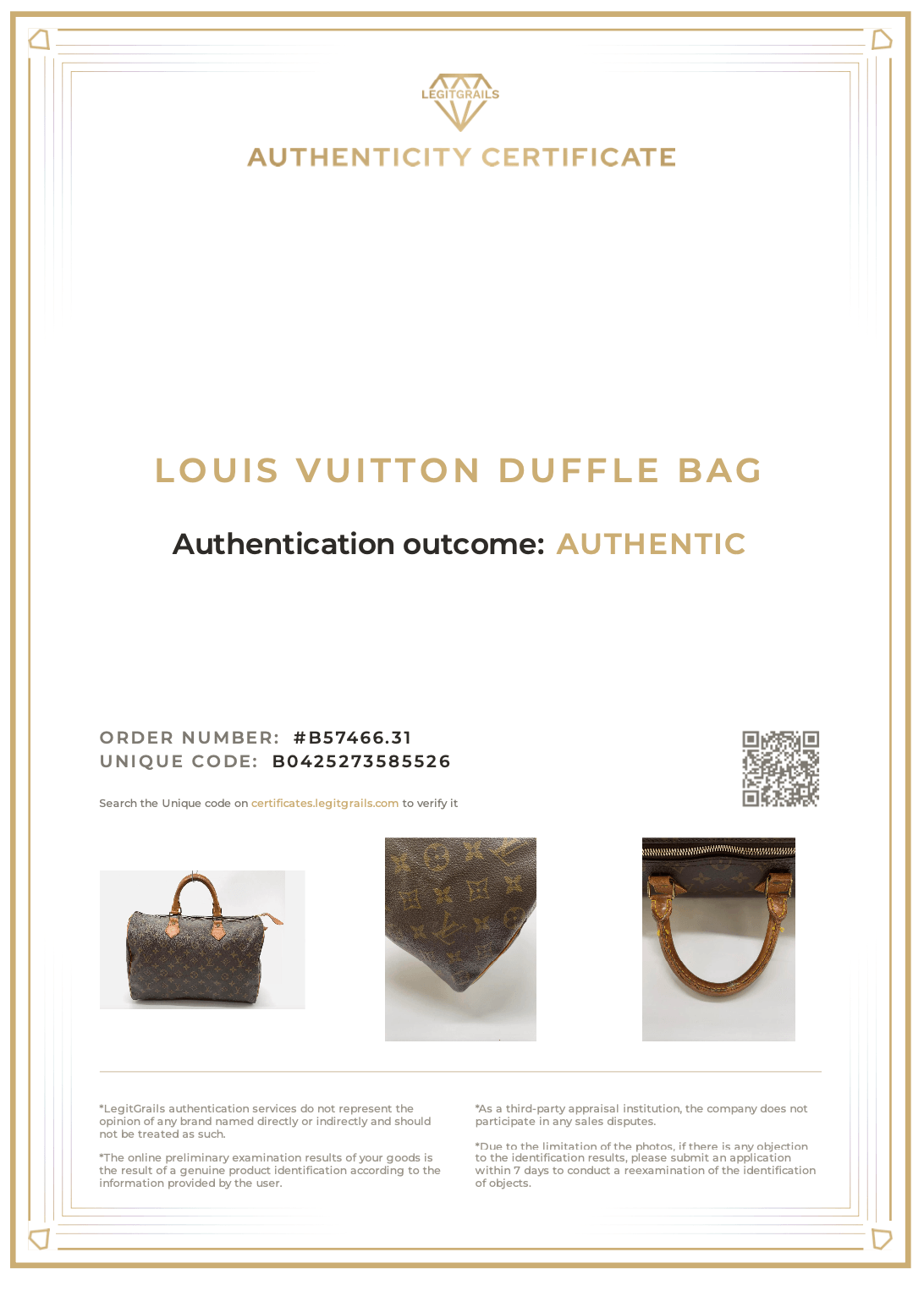 Louis Vuitton Monogram Speedy 35 M41524 Handbag BA080013 - Velora