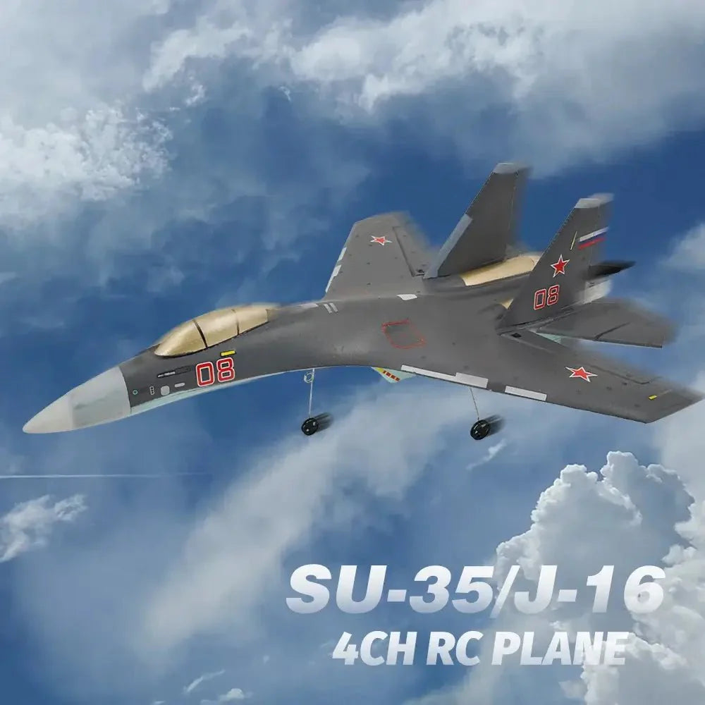 COOLBANK QF009 4CH Su-35/J-16 RC Fighter: Brushless, 2.4G, Long Flight Time - Velora Luxury Fashion
