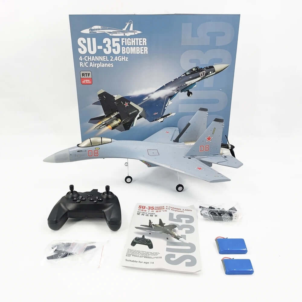 COOLBANK QF009 4CH Su-35/J-16 RC Fighter: Brushless, 2.4G, Long Flight Time - Velora Luxury Fashion