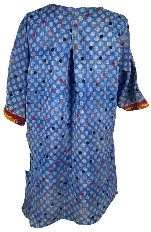 PRC6551 Avatar Pure Silk Self Pocket Tunic Dress - Velora