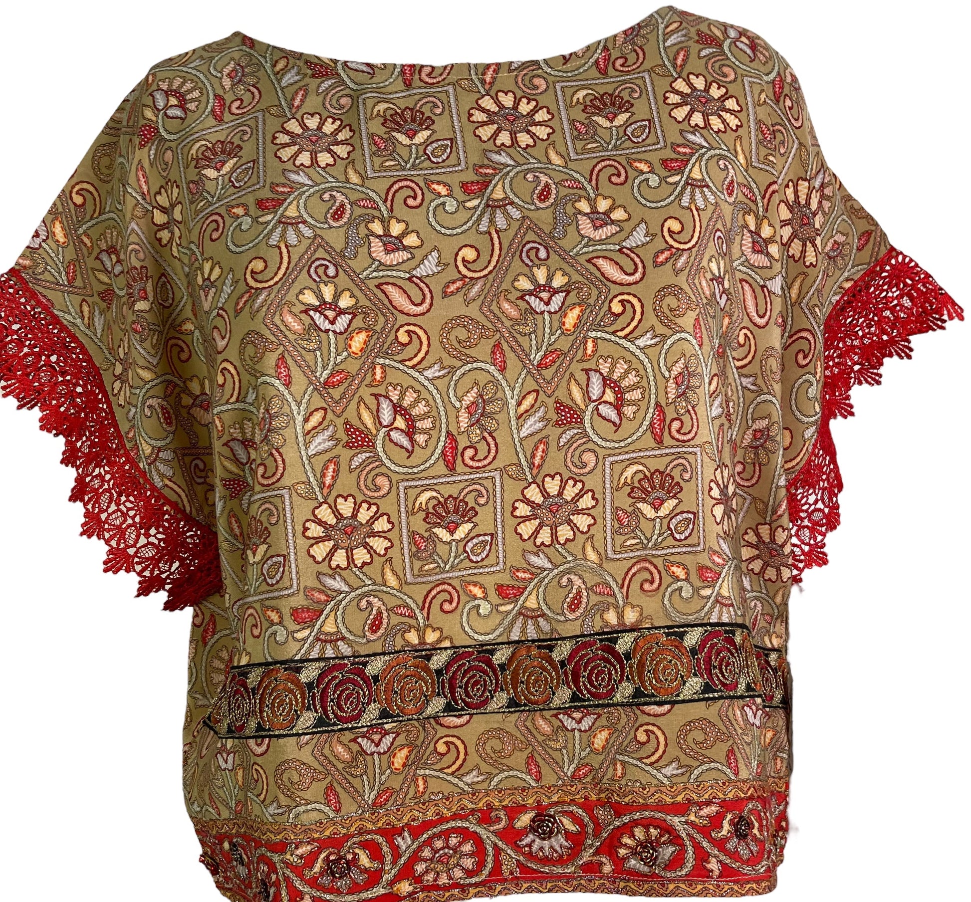 PRC6019 Avatar Pure Silk Boxy Top - Velora