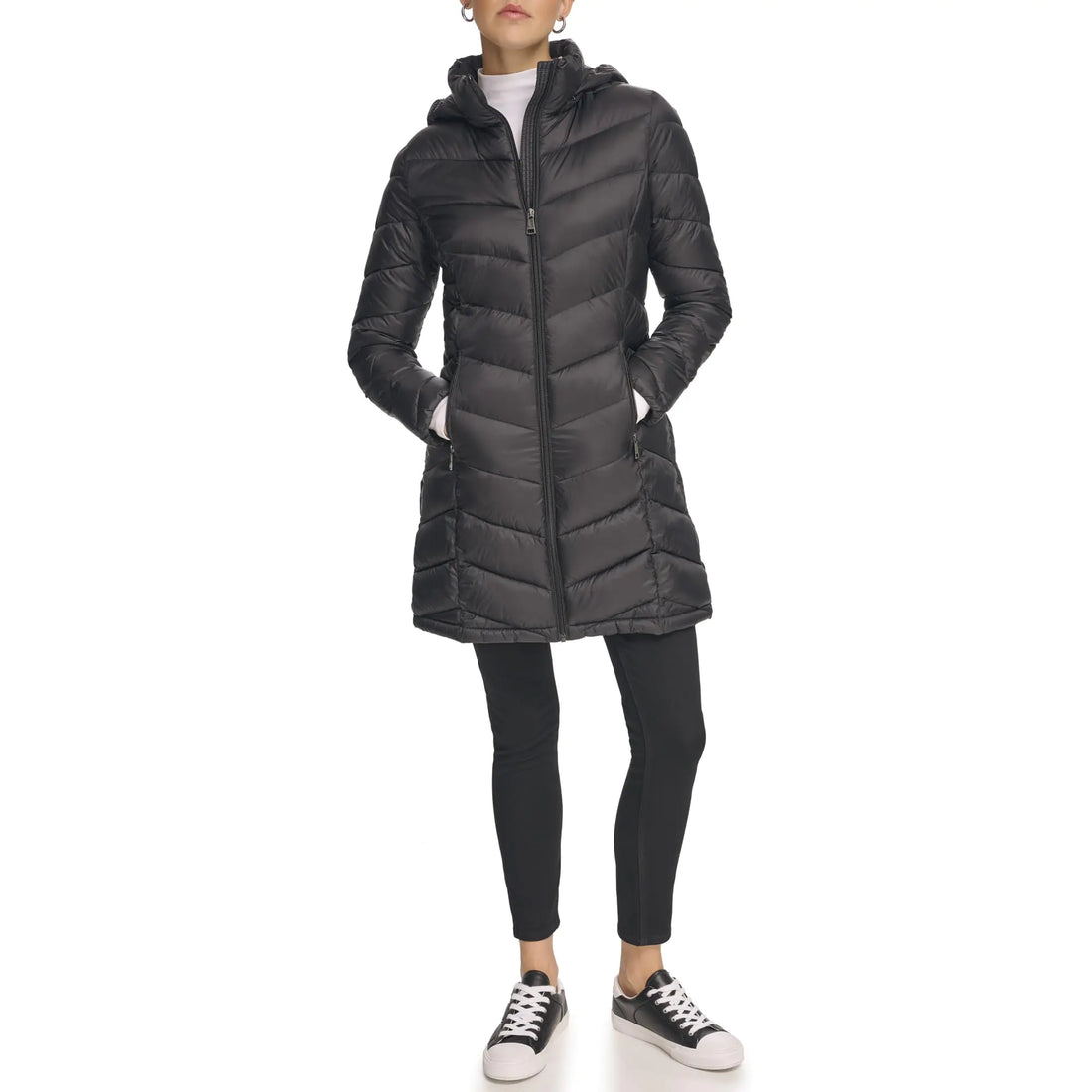 Calvin Klein Womens Outerwear JacketBlackS - Velora Luxury Fashion