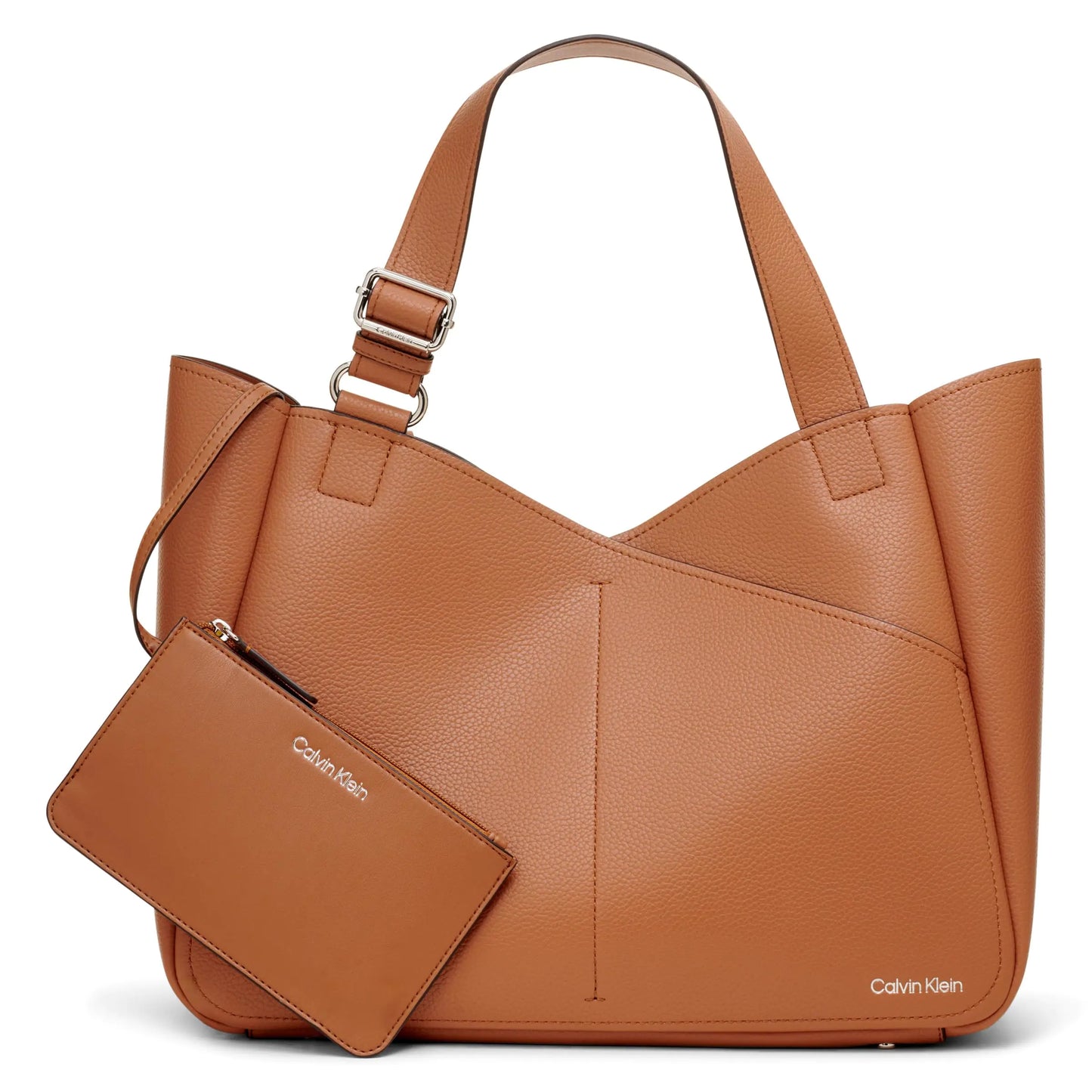 Calvin Klein Zoe Tote Caramel One Size - Velora Luxury Fashion