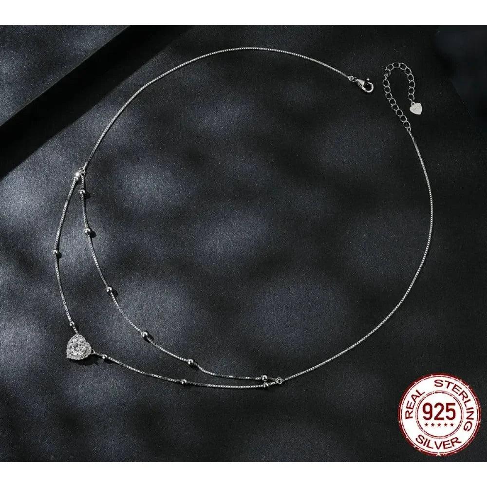Capture Her Heart With Dazzling Brilliance: 1Ct Moissanite Heart Necklace - Velora Luxury Fashion