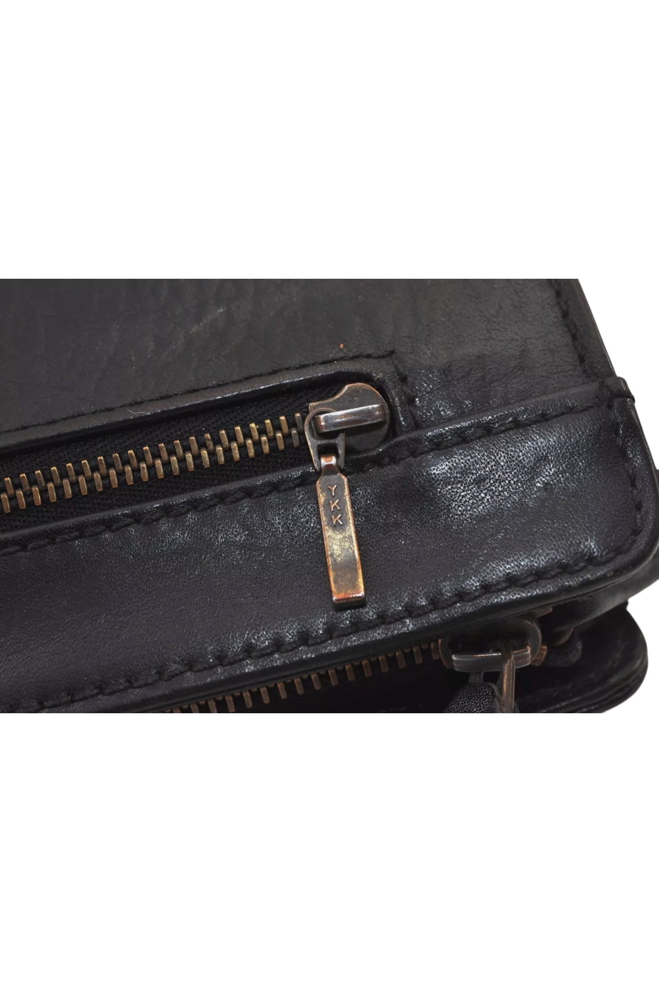 Authentic Burberrys Vintage Leather Clutch Hand Bag Purse Black 6538L - Velora