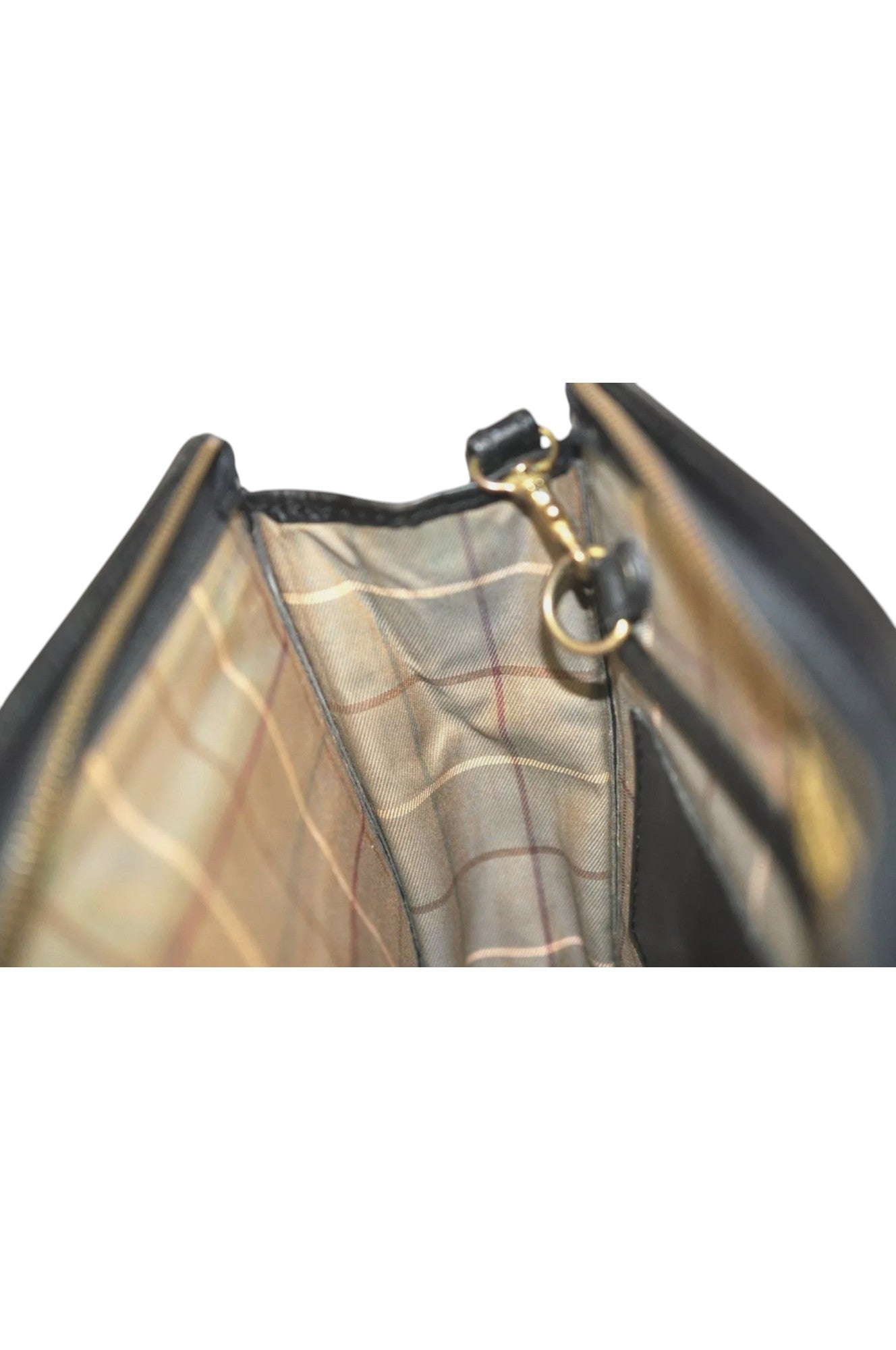 Authentic Burberrys Vintage Leather Clutch Hand Bag Purse Black 6538L - Velora