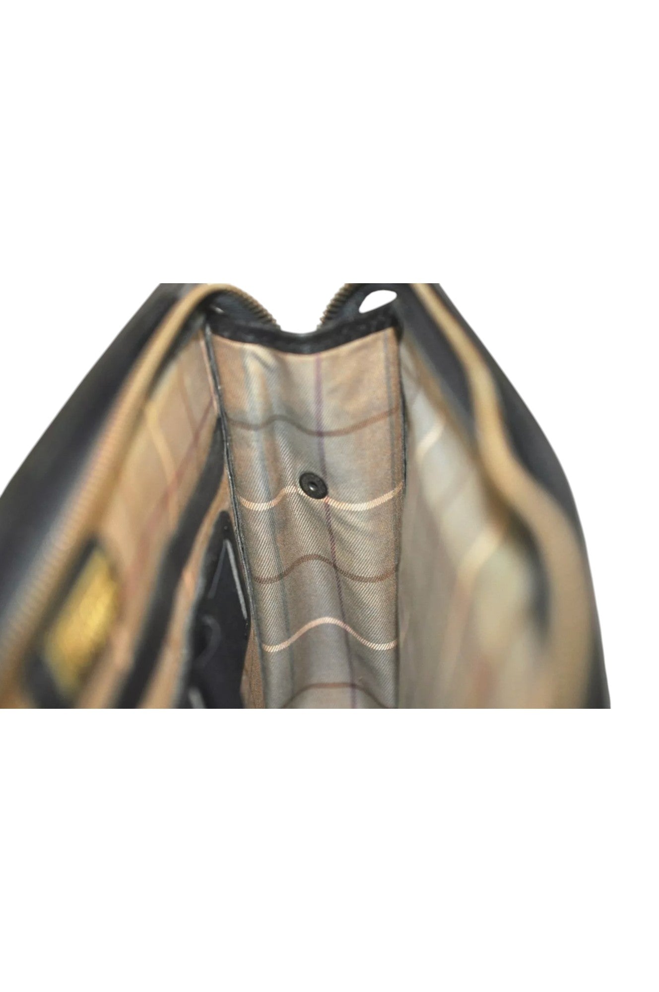 Authentic Burberrys Vintage Leather Clutch Hand Bag Purse Black 6538L - Velora