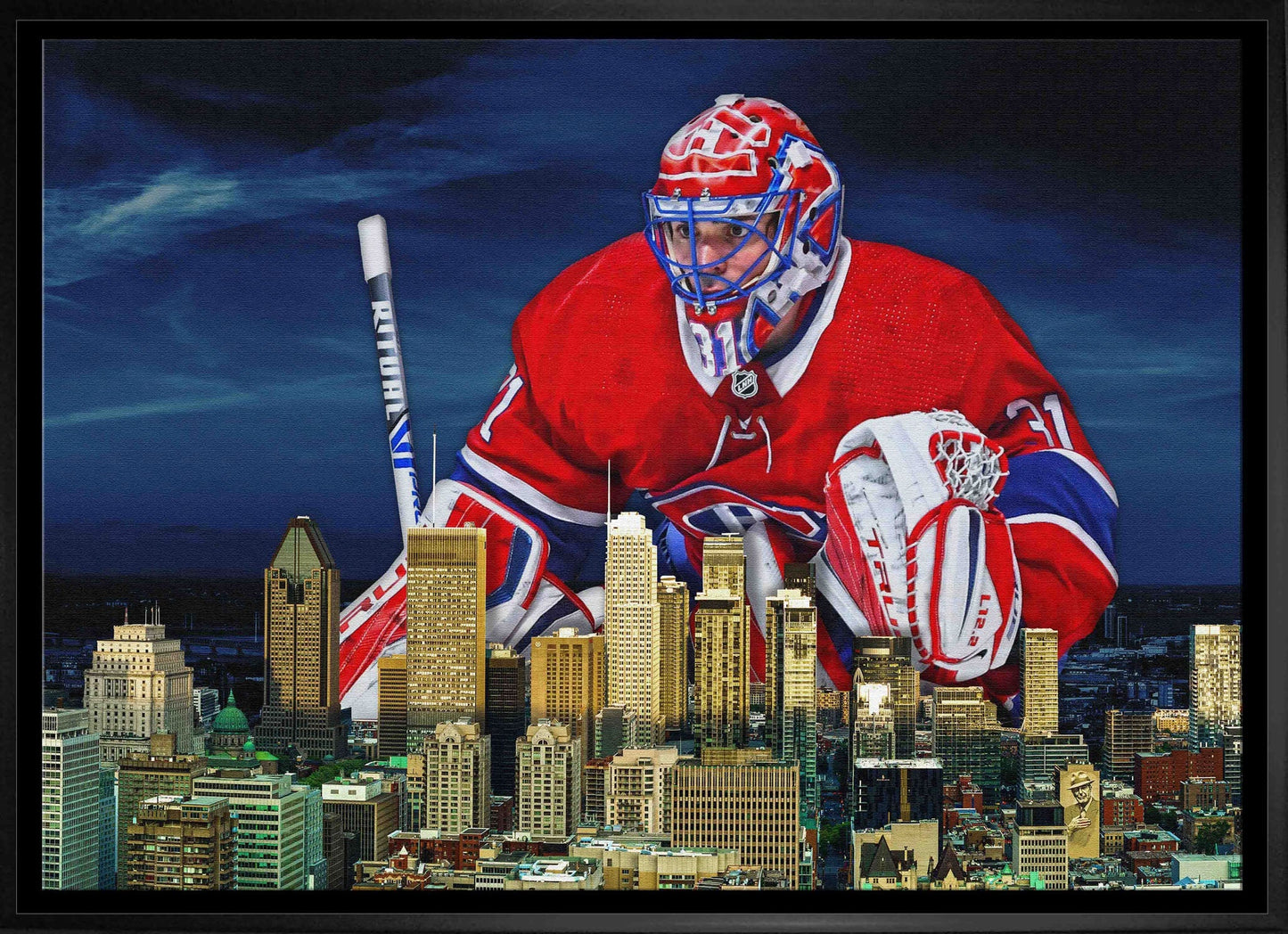 Carey Price 20x29 Framed Canvas Canadiens Skyline - Velora Luxury Fashion