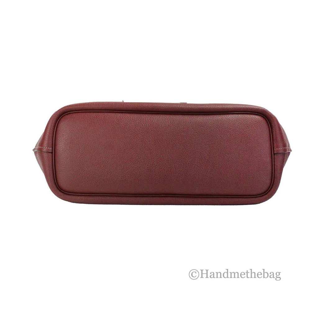 Carmen Wine Leather Shoulder Tote - Velora Luxury Fashion