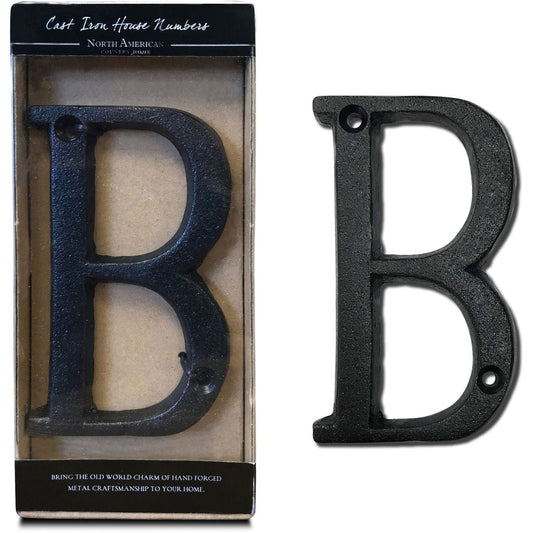 Cast Iron Letter B Black - Velora Luxury Fashion