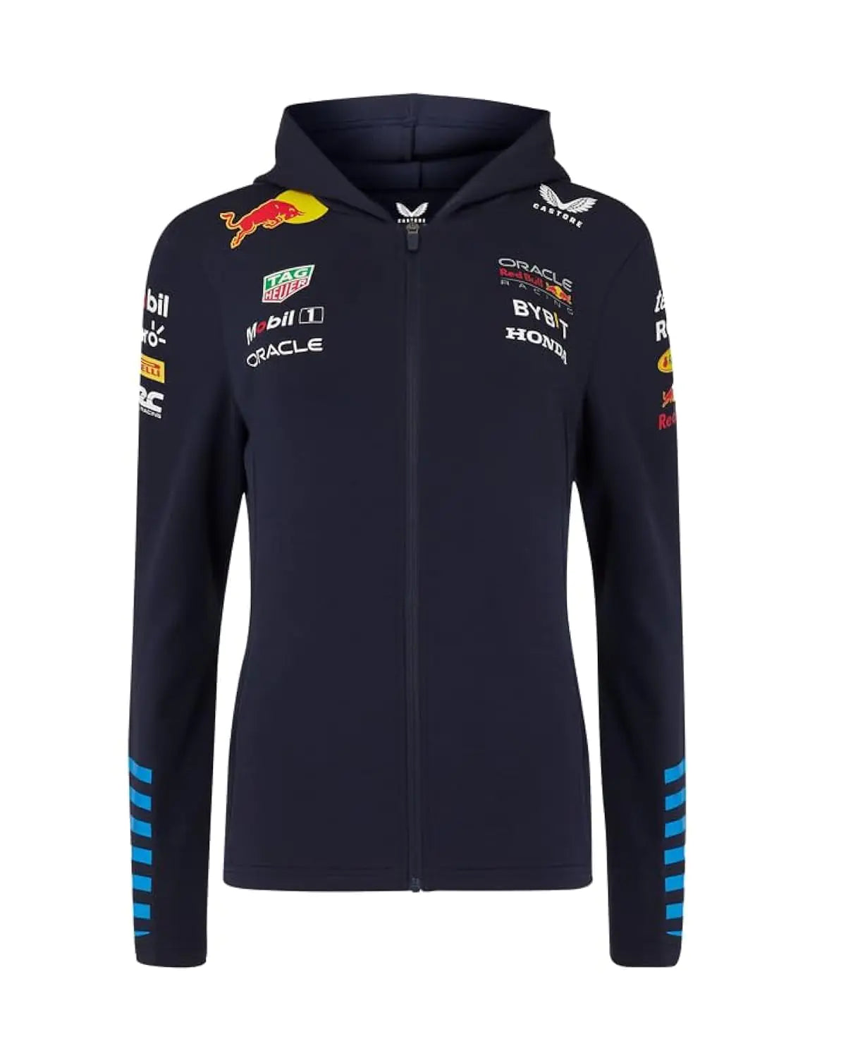 Castore Red Bull Racing F1 Womens 2024 Team Full Zip Hooded Sweatshirt - Velora Luxury Fashion