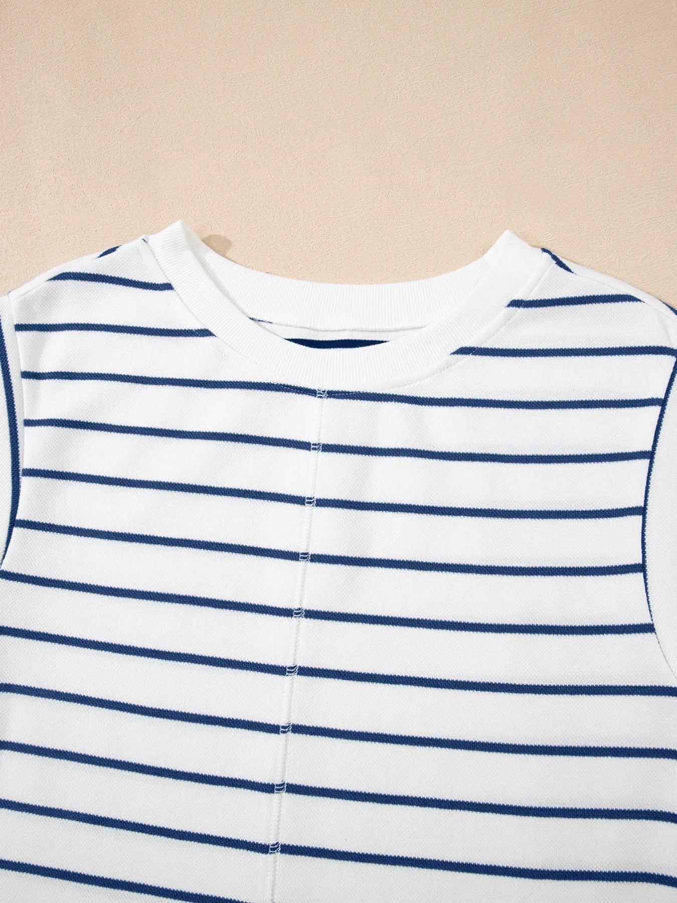 Casual Striped Tank and Wide Leg Pants 2pcs Set - Velora Luxury Fashion