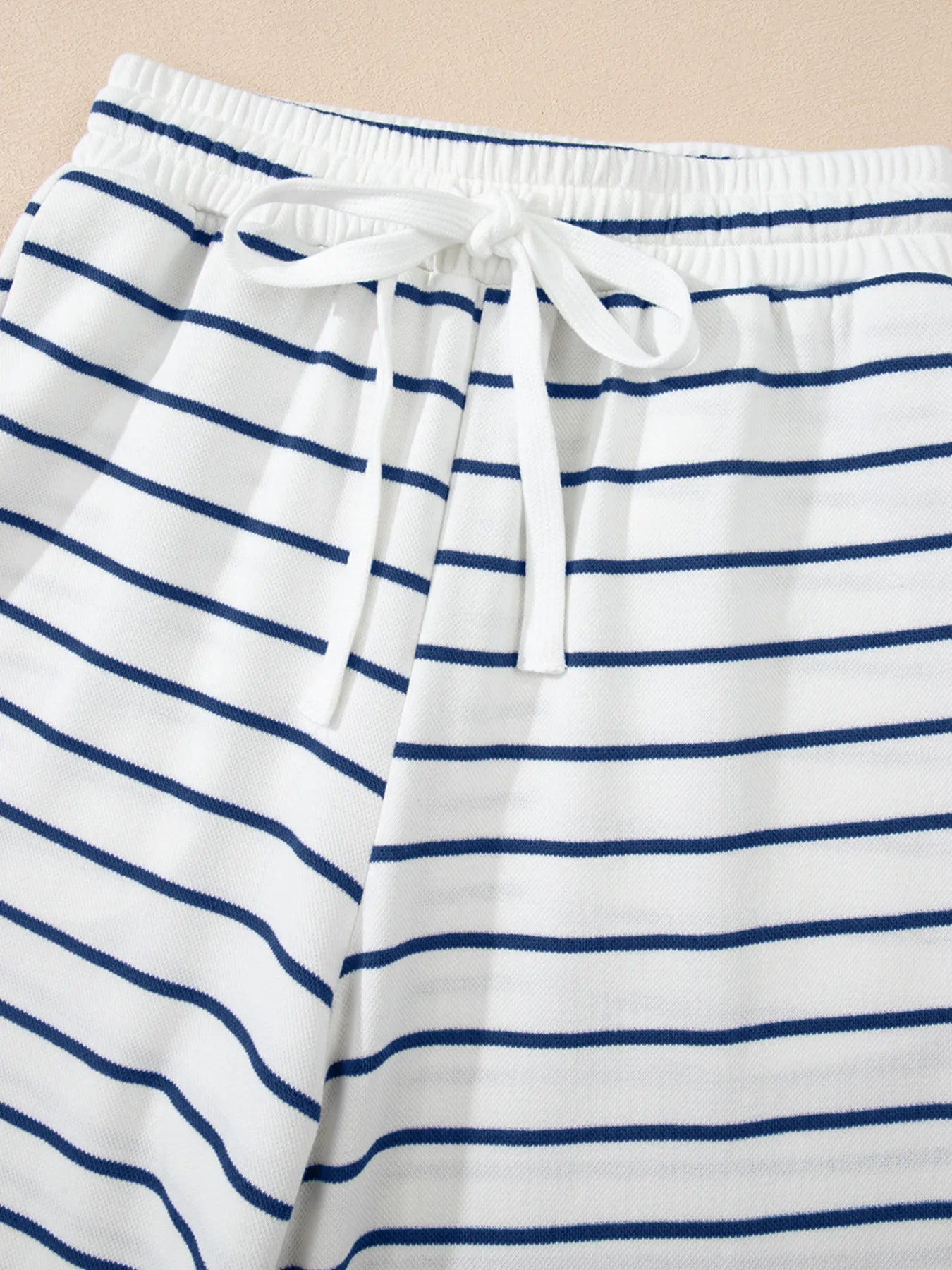 Casual Striped Tank and Wide Leg Pants 2pcs Set - Velora Luxury Fashion