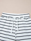 Casual Striped Tank and Wide Leg Pants 2pcs Set - Velora Luxury Fashion