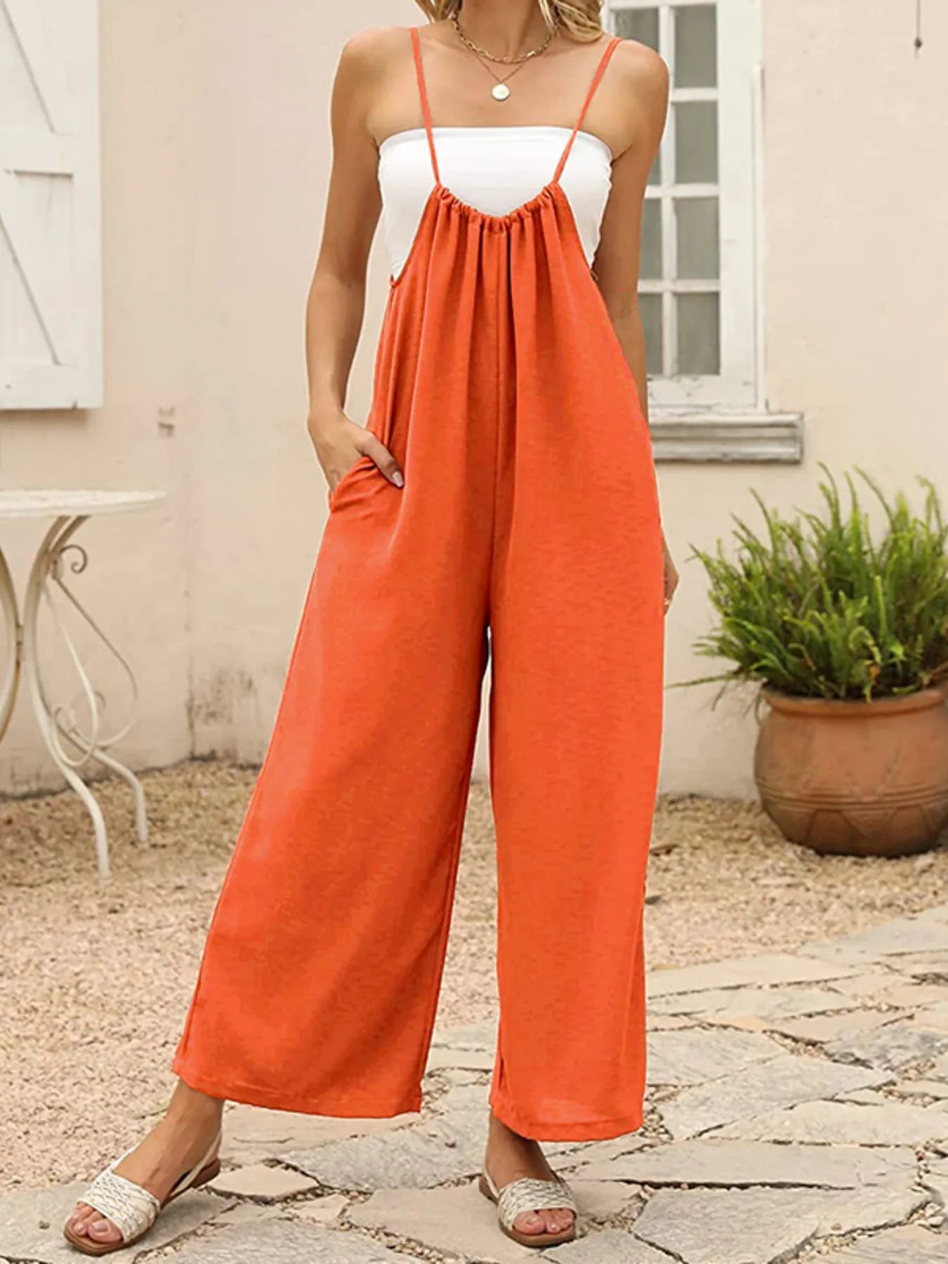 Casual Wide Leg Overalls - Velora Luxury Fashion