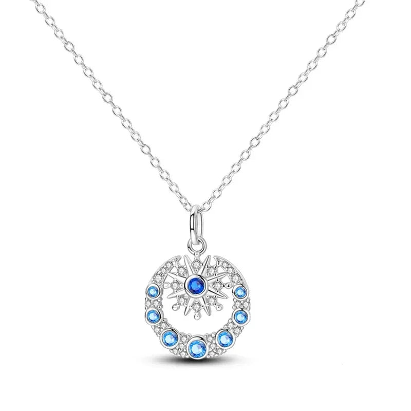 Celestial Nights Sterling Silver Pendant Necklace - Velora Luxury Fashion