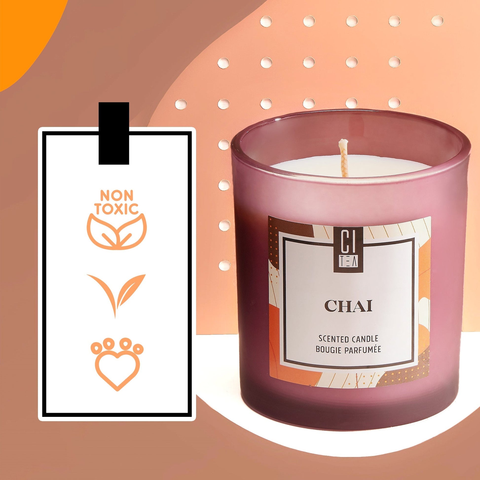 Chai Soy Wax Candle - Orange, Cinnamon and Cloves - 8 oz - Velora Luxury Fashion