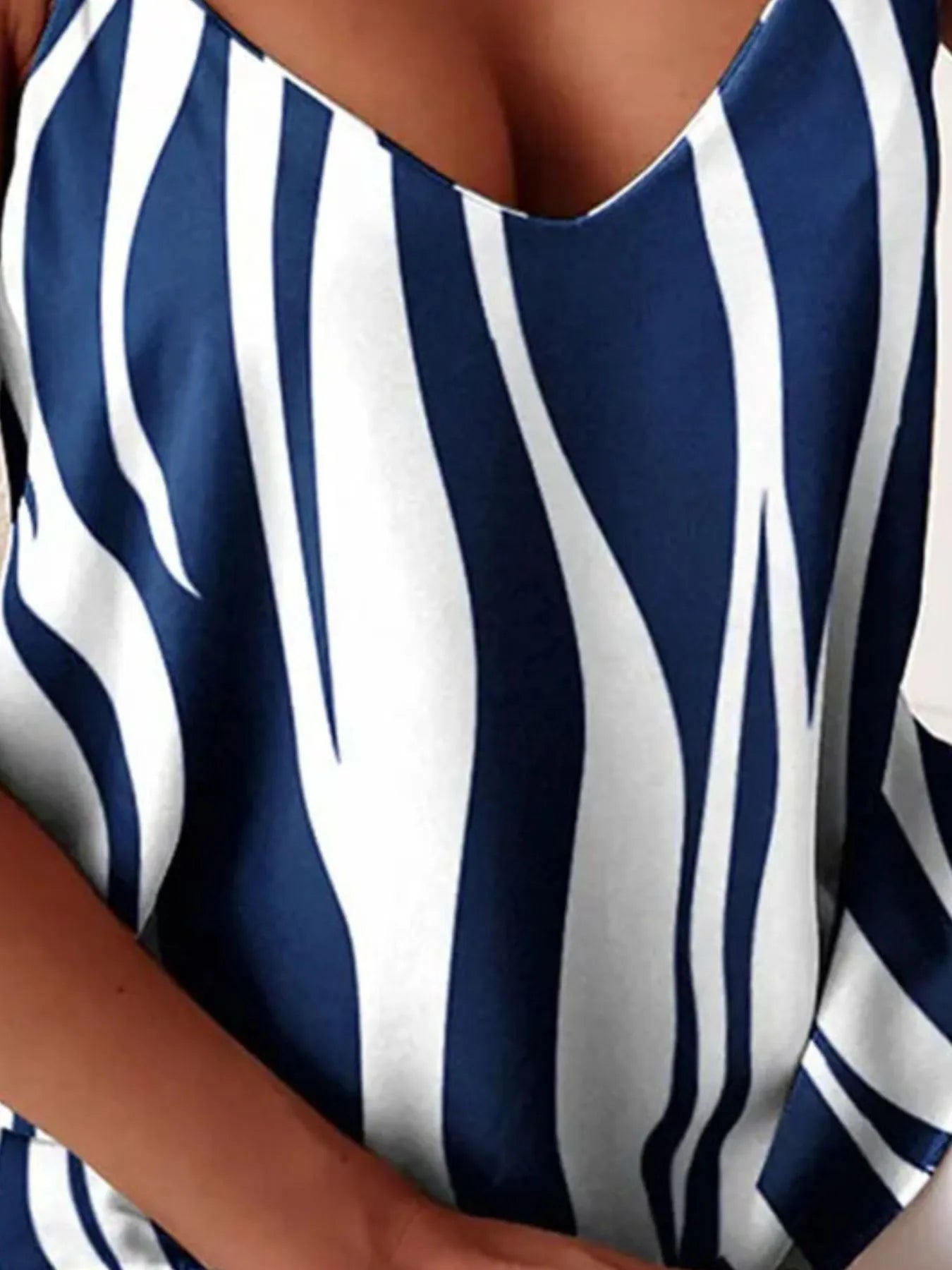 Chain Strap V-Neck Tank Top - Velora Luxury Fashion