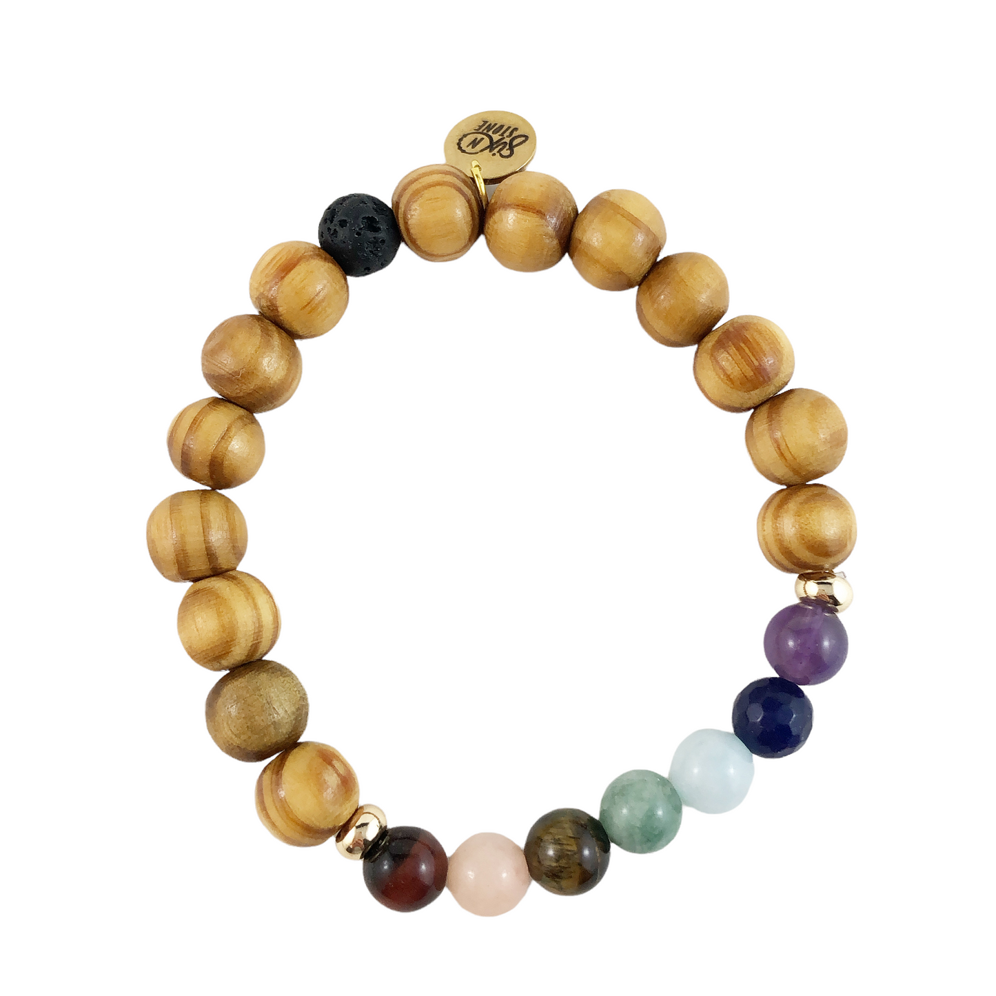 Chakra Bracelet in Wood - Velora Luxury Fashion