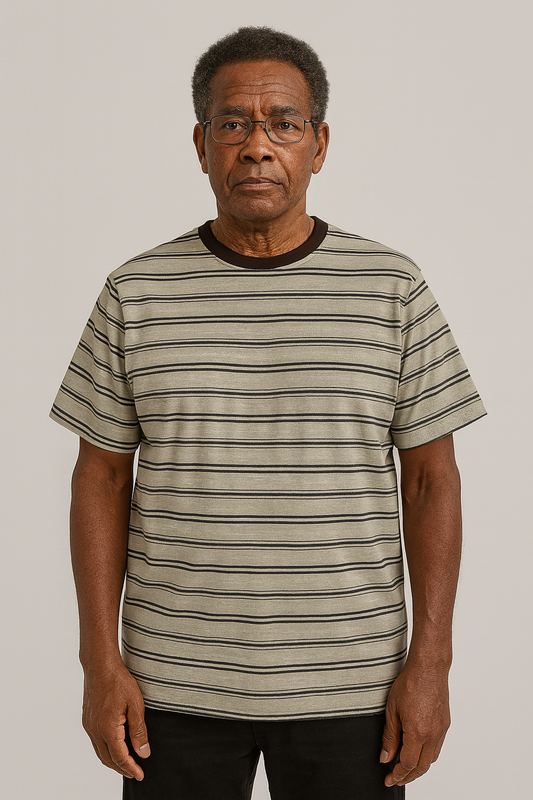 Adaptive Back-Open Striped Tee Adaptive Comfort Clothing