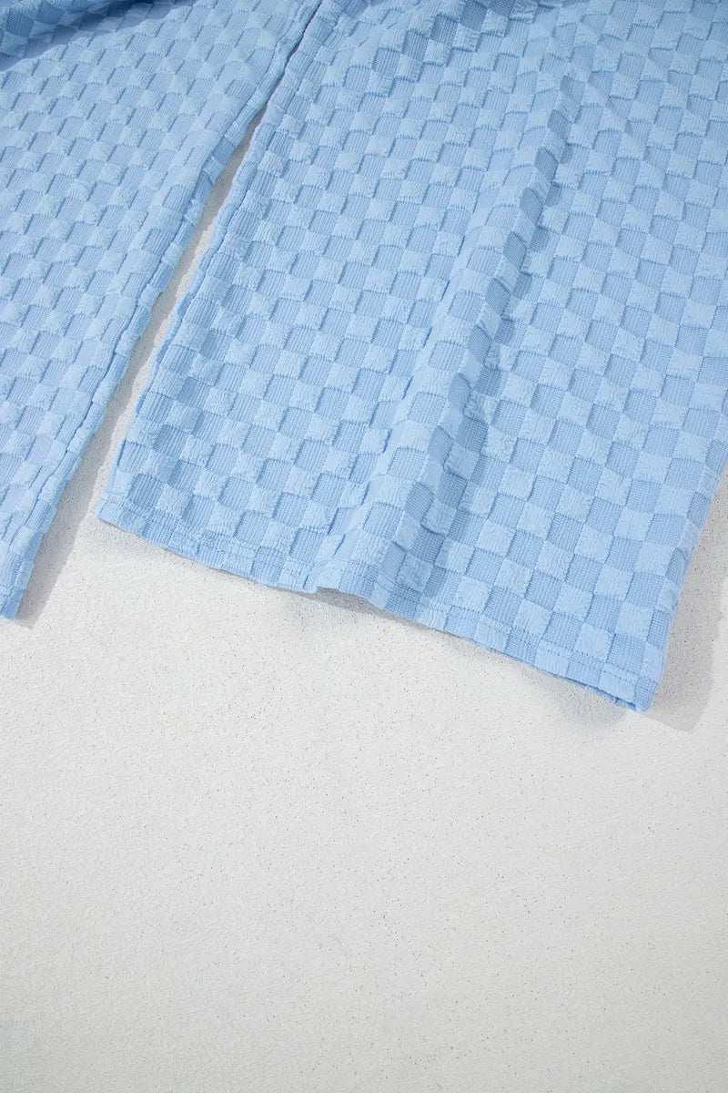 Checkered Pocketed Wide Leg Overalls - Velora Luxury Fashion