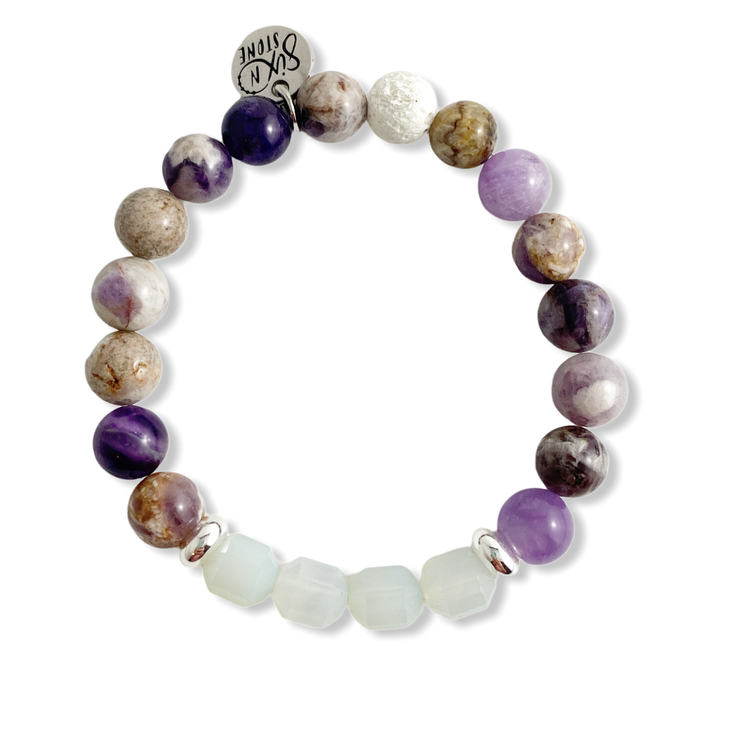 Chevron Amethyst Bracelet - Velora Luxury Fashion