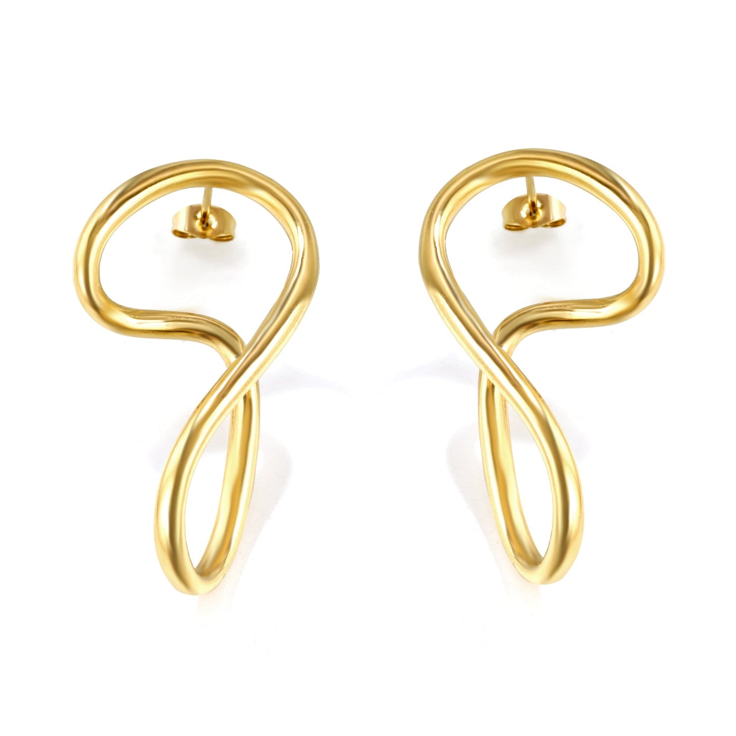 Chic Curved Hoop Earrings - Velora Luxury Fashion