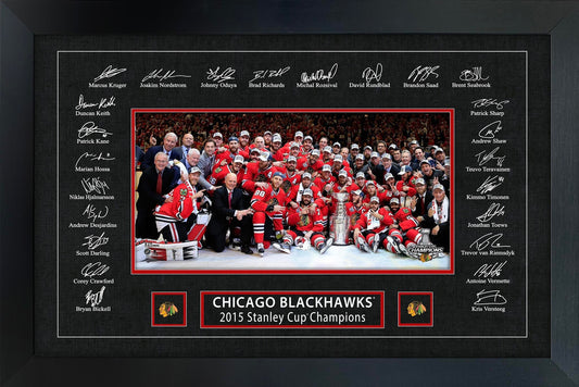 Chicago Blackhawks 2015 Stanley Cup Replica Signature Frame - Velora Luxury Fashion