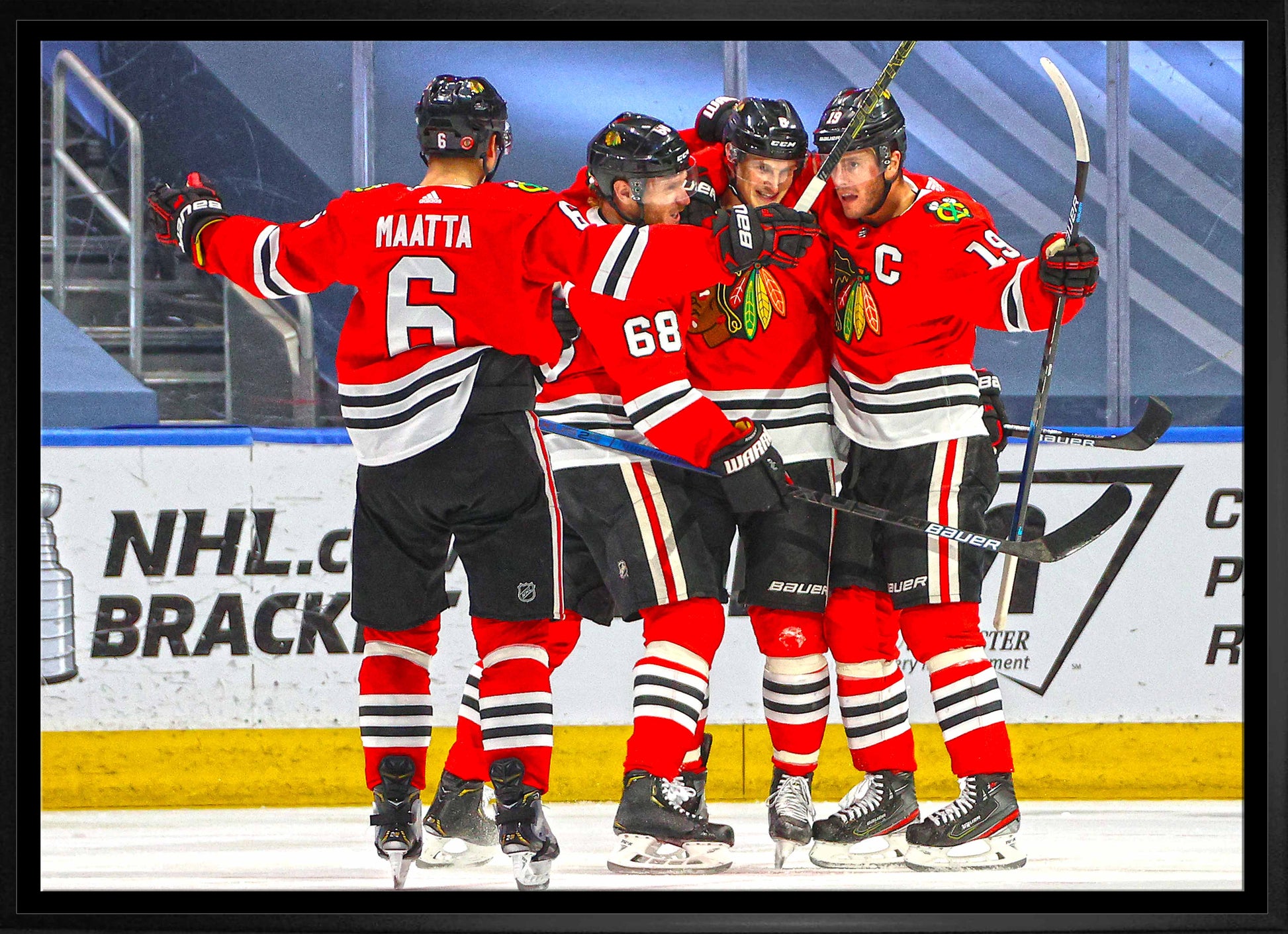Chicago Blackhawks Framed 20x29 Goal Celebration Canvas - Velora Luxury Fashion