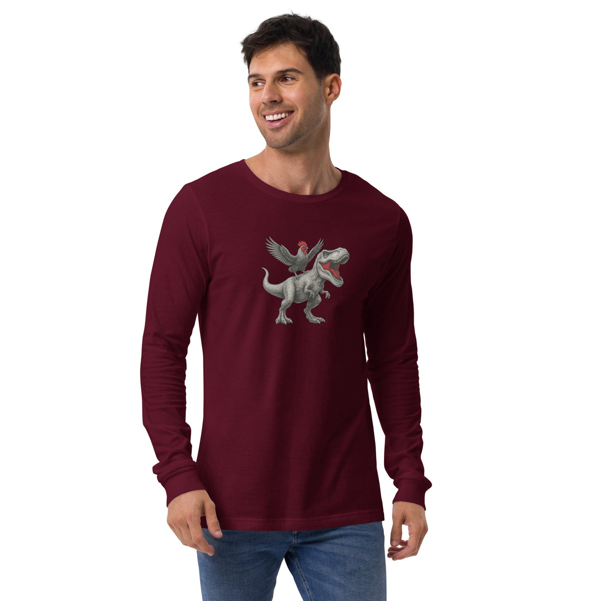 Chickasaurours Unisex Long Sleeve Tee - Velora Luxury Fashion