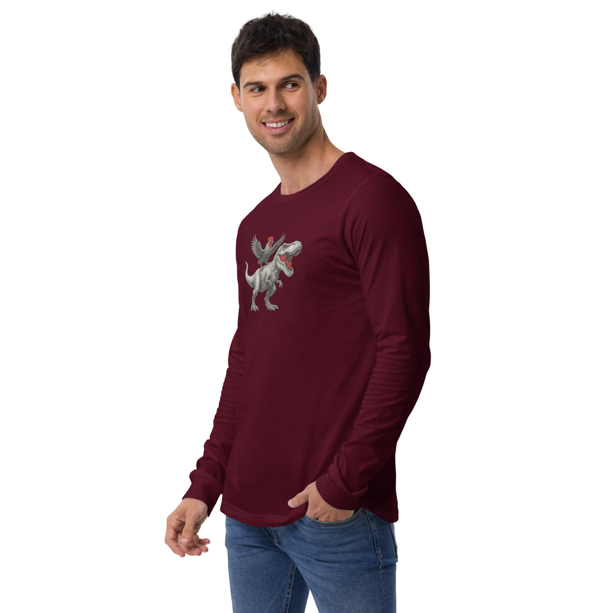 Chickasaurours Unisex Long Sleeve Tee - Velora Luxury Fashion
