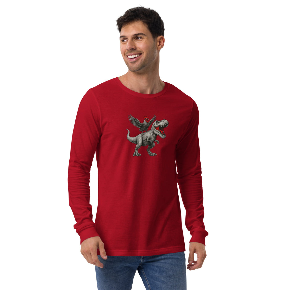 Chickasaurours Unisex Long Sleeve Tee - Velora Luxury Fashion