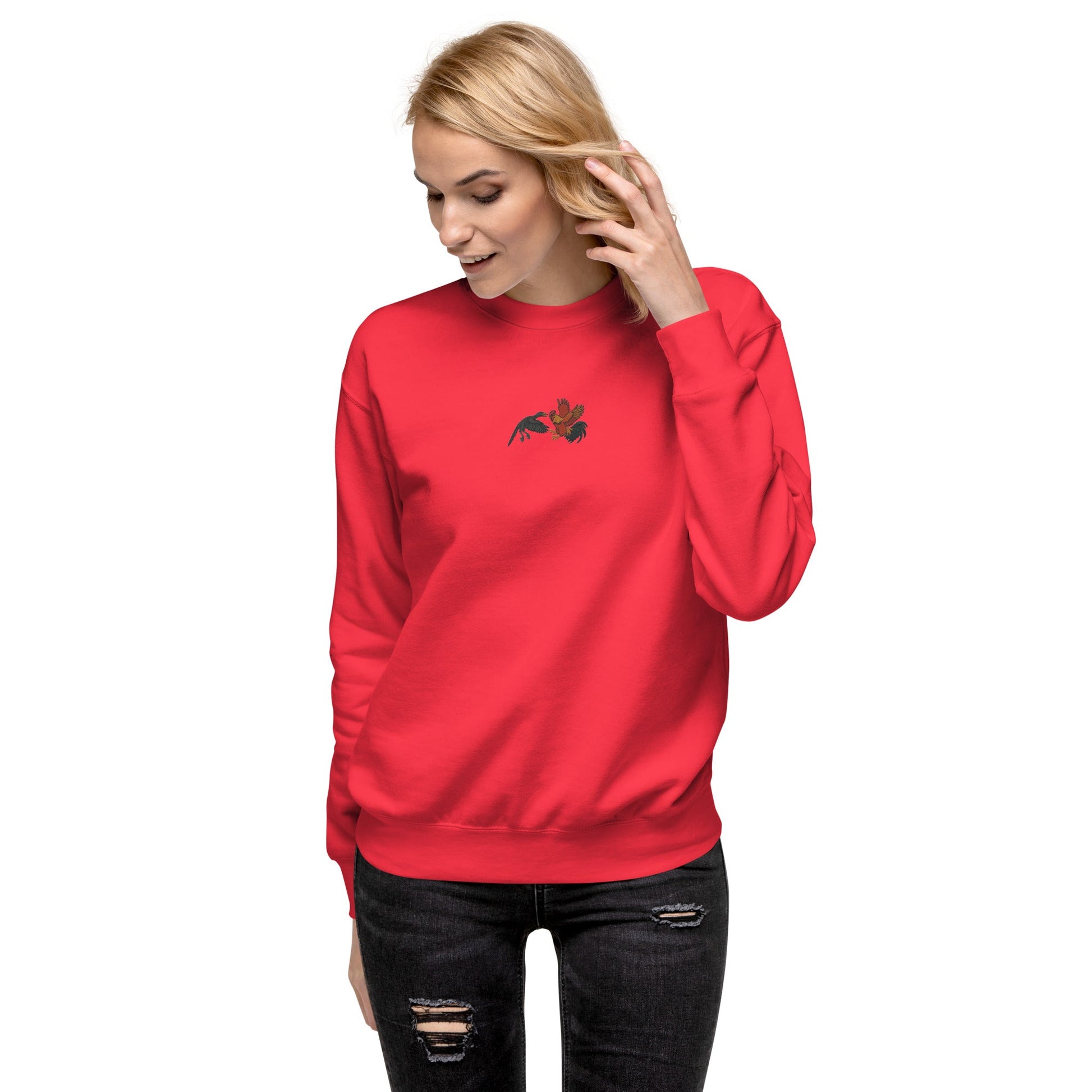 Chickasaurous Battle Unisex Premium Sweatshirt - Velora Luxury Fashion