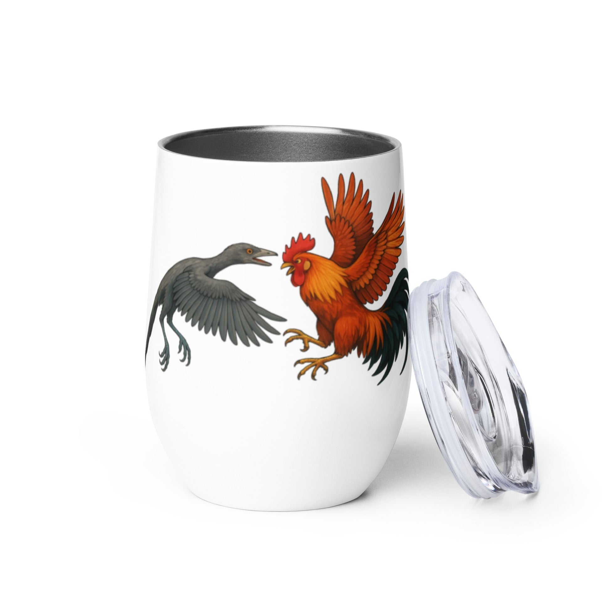 Chickasaurous Battle Wine tumbler - Velora Luxury Fashion