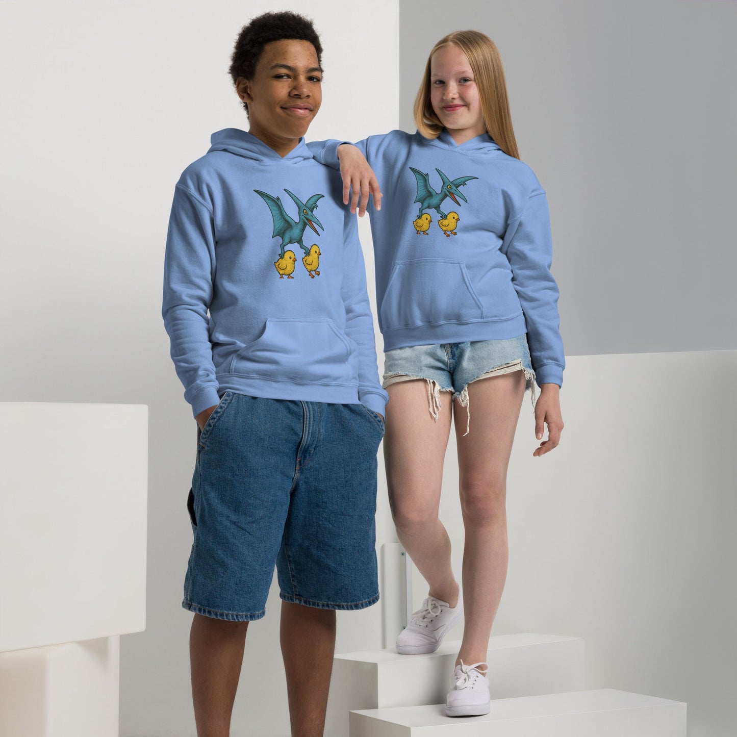 Chickasaurous Pteropoultry Youth heavy blend bunny hug (hoodie) - Velora Luxury Fashion