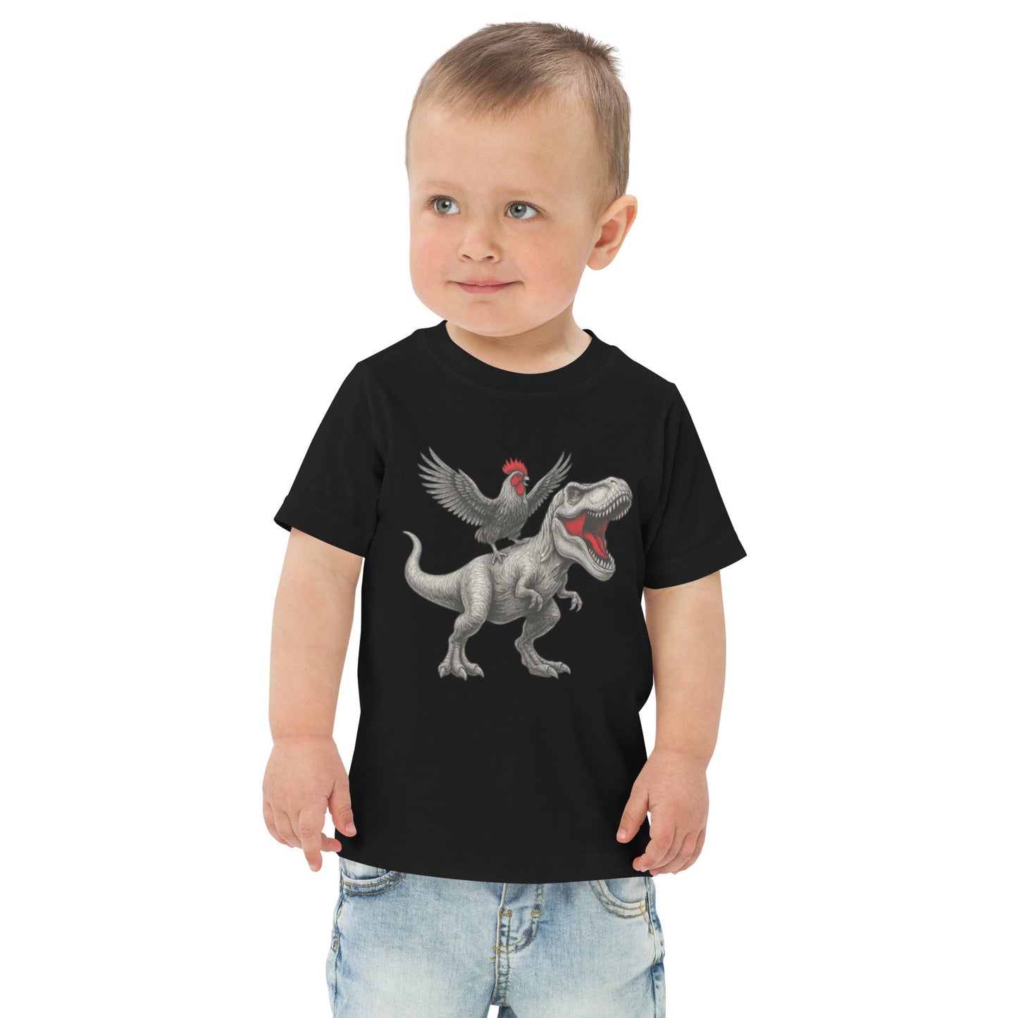 Chickasaurous Toddler jersey t-shirt - Velora Luxury Fashion