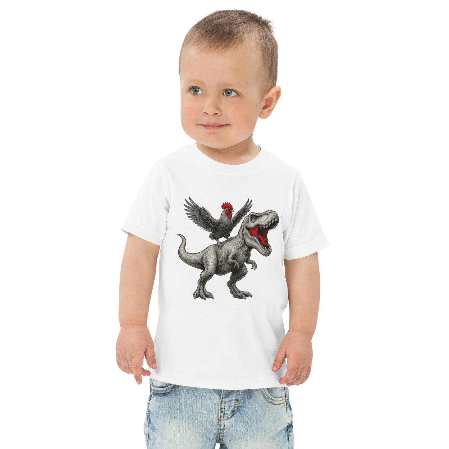 Chickasaurous Toddler jersey t-shirt - Velora Luxury Fashion
