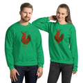Chickmas Rudolph the Rhode Island Red Rooster Unisex Sweatshirt - Velora Luxury Fashion