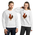 Chickmas Rudolph the Rhode Island Red Rooster Unisex Sweatshirt - Velora Luxury Fashion
