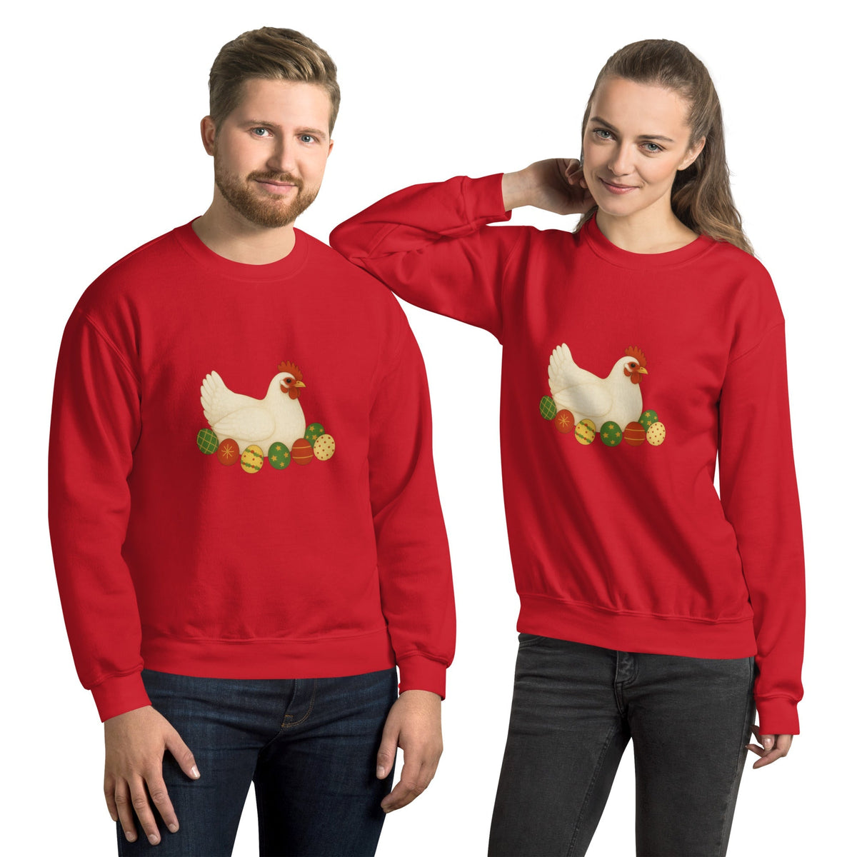 Chickmas Sweater Leghorn Unisex Sweatshirt - Velora Luxury Fashion